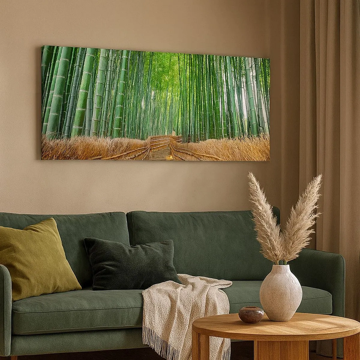Quadro em tela - A essência da natureza asiática - 100x40 cm