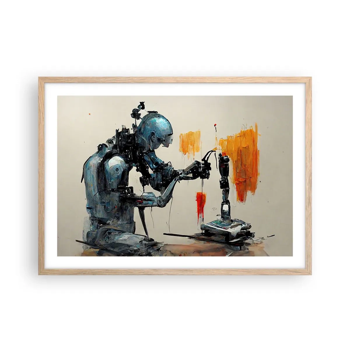 Pôster com moldura de carvalho claro - Já amanhã… - 70x50 cm