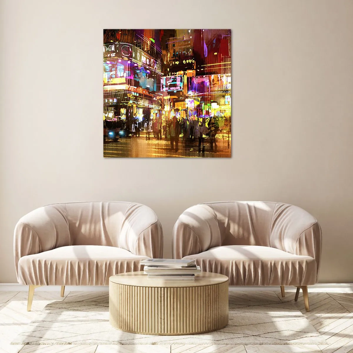 Quadro em vidro - Num mar de luz - 50x50 cm