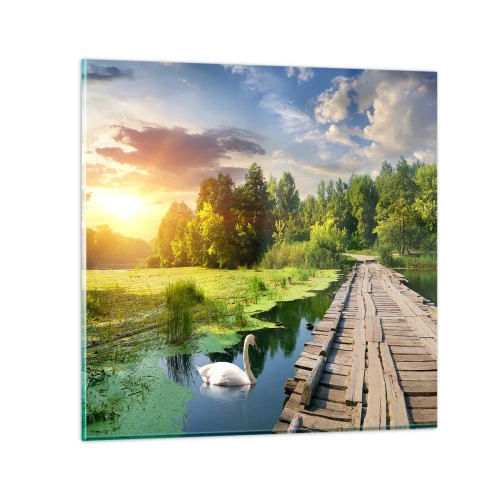 Quadro em vidro - Verão em todos os lugares - 40x40 cm