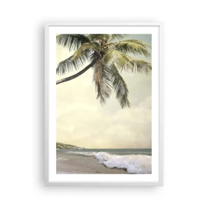 Pôster em moldura branca - Sonho tropical - 50x70 cm