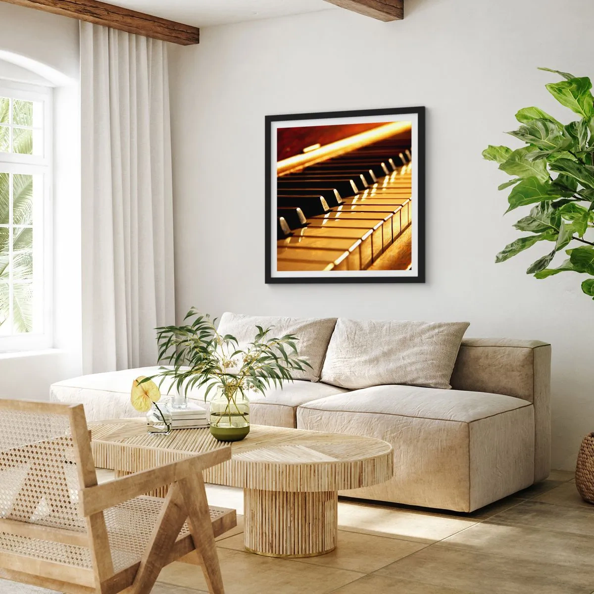 Pôster com moldura preta - Infinitas possibilidades  - 50x50 cm