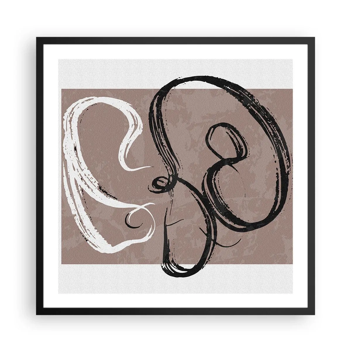 Pôster com moldura preta - Composição – a busca pela plenitude - 60x60 cm