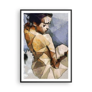 Pôster com moldura preta - No espírito do cubismo - 70x100 cm