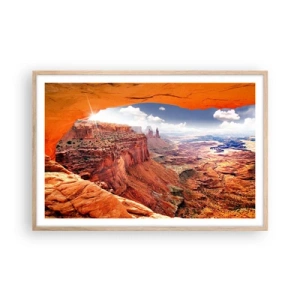 Pôster com moldura de carvalho claro - Esculpido pela própria natureza - 91x61 cm