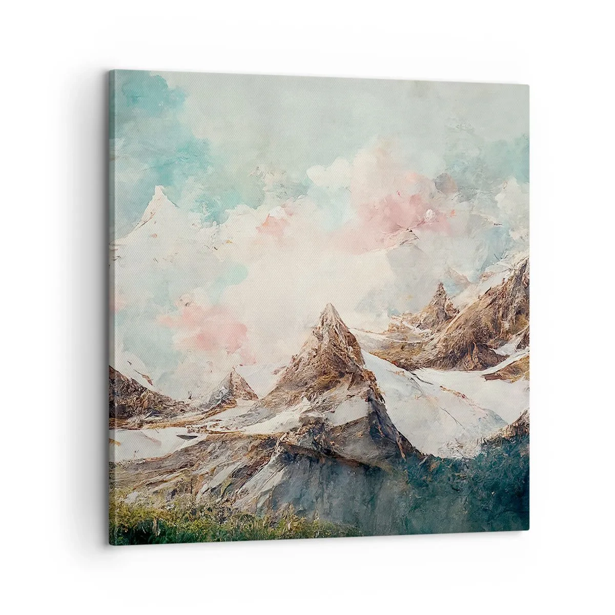 Quadro em tela - Lâminas de rocha - 60x60 cm