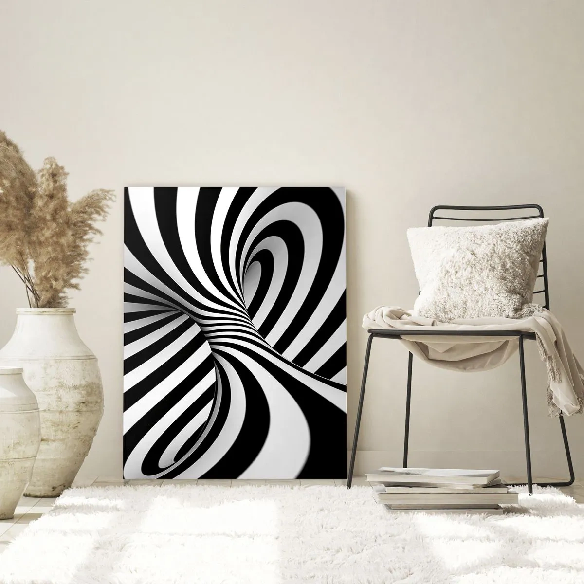 Quadro em vidro - Composição: espaço dançante - 50x70 cm
