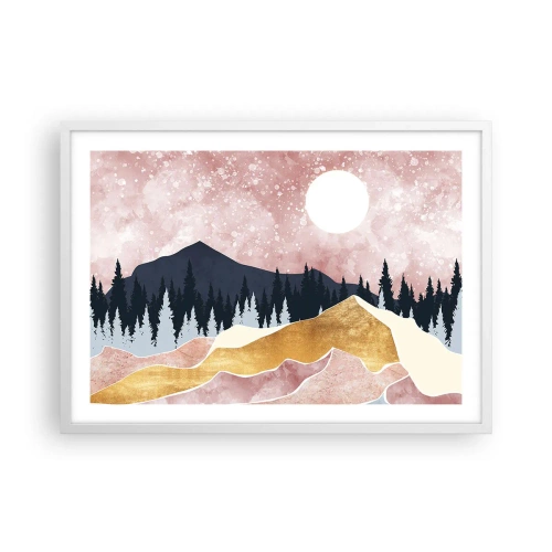 Pôster em moldura branca - Ronda Noturna - 70x50 cm