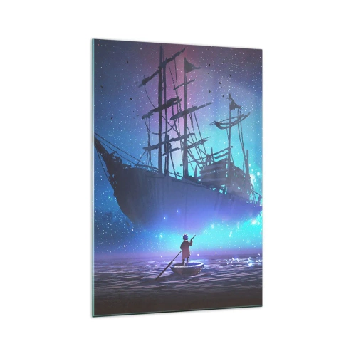 Quadro em vidro - Um encontro com o mito do mar - 70x100 cm