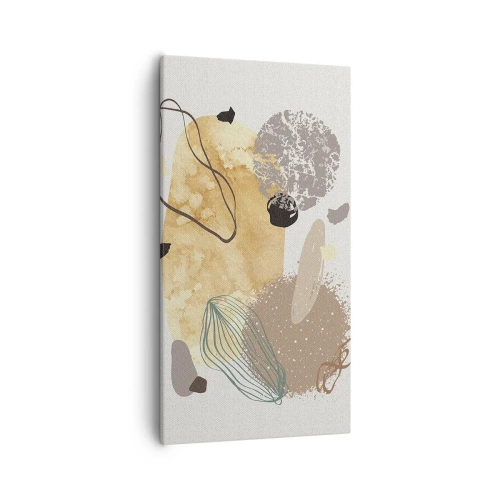 Quadro em tela - Plumcologia aplicada - 55x100 cm