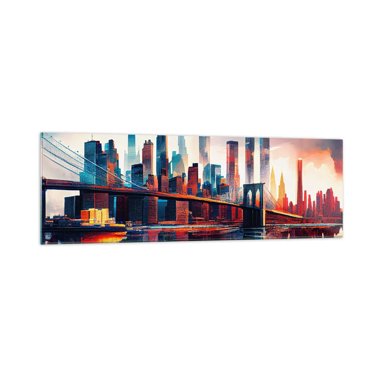 Quadro em vidro - Nova York dos sonhos - 160x50 cm