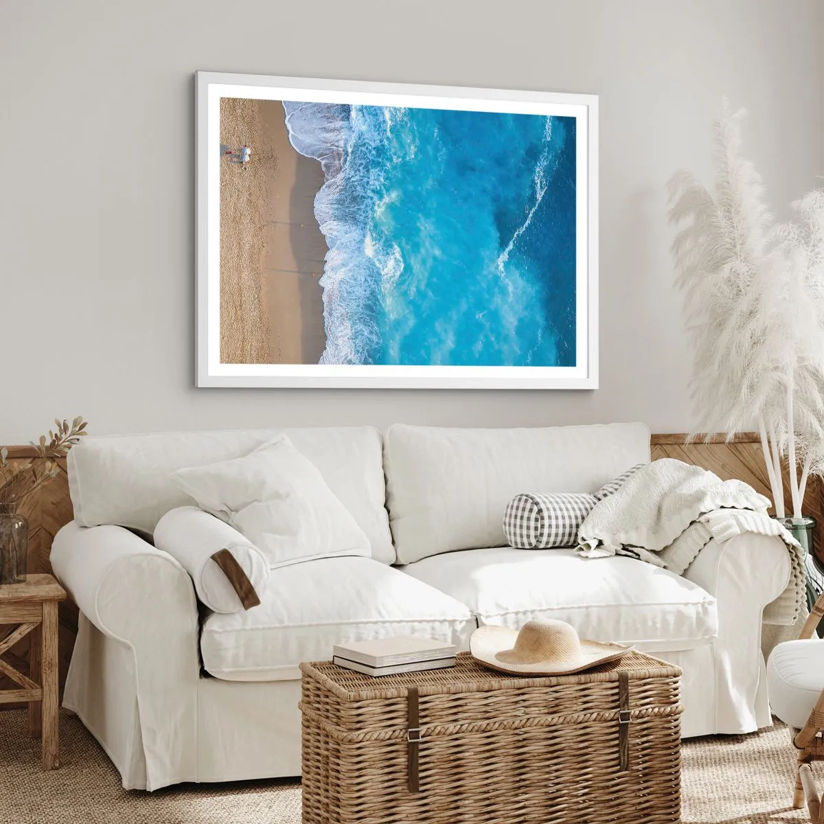 Pôster em moldura branca - O poder do azul - 50x40 cm