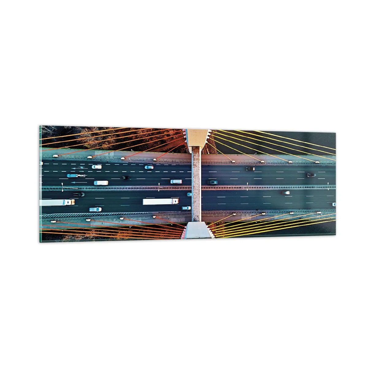 Quadro em vidro - Além das águas, além das florestas - 90x30 cm