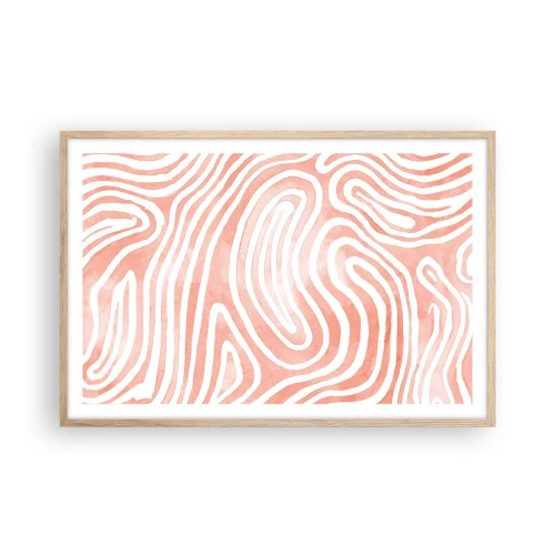 Pôster com moldura de carvalho claro - No labirinto de corais - 91x61 cm