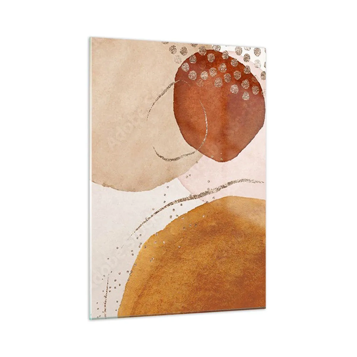 Quadro em vidro - Redondeza e movimento - 50x70 cm