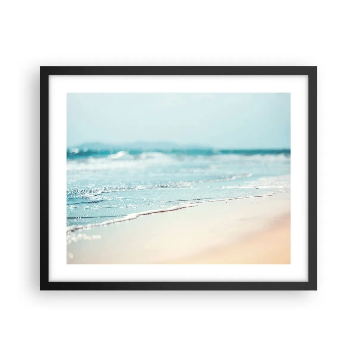 Pôster com moldura preta - Calor e ruído - 50x40 cm