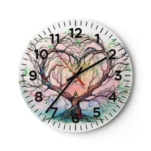 Relógio de parede - Relógio em vidro - Juntos contra os vendavais - 40x40 cm