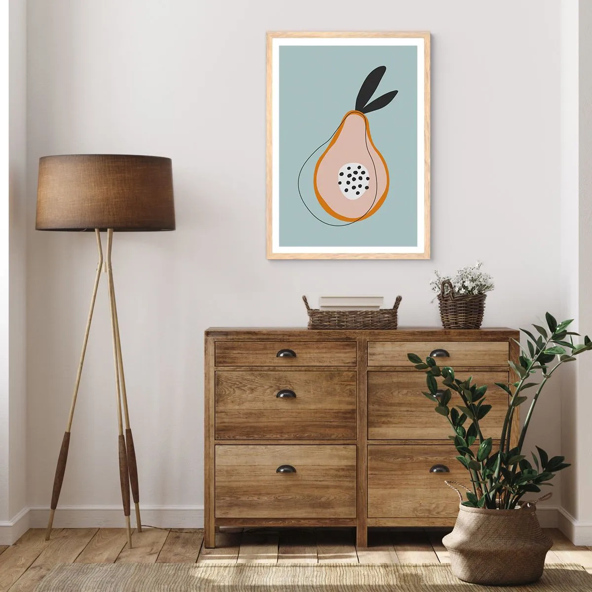 Pôster com moldura de carvalho claro - Penetrar na natureza das coisas - 40x50 cm