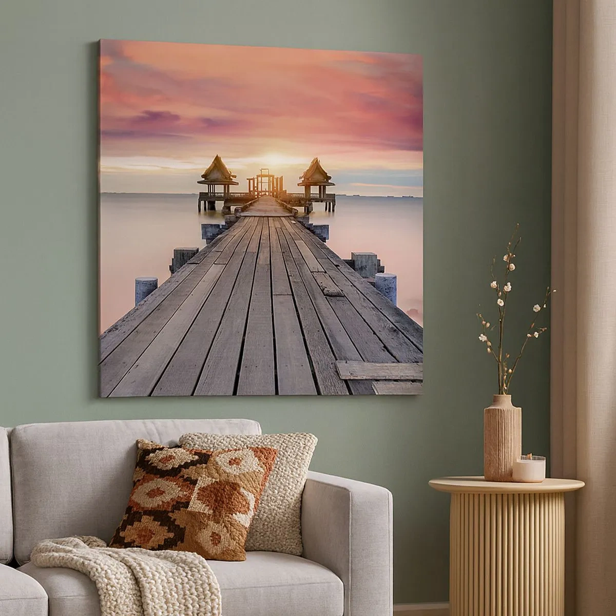 Quadro em tela - De oeste para leste - 30x30 cm