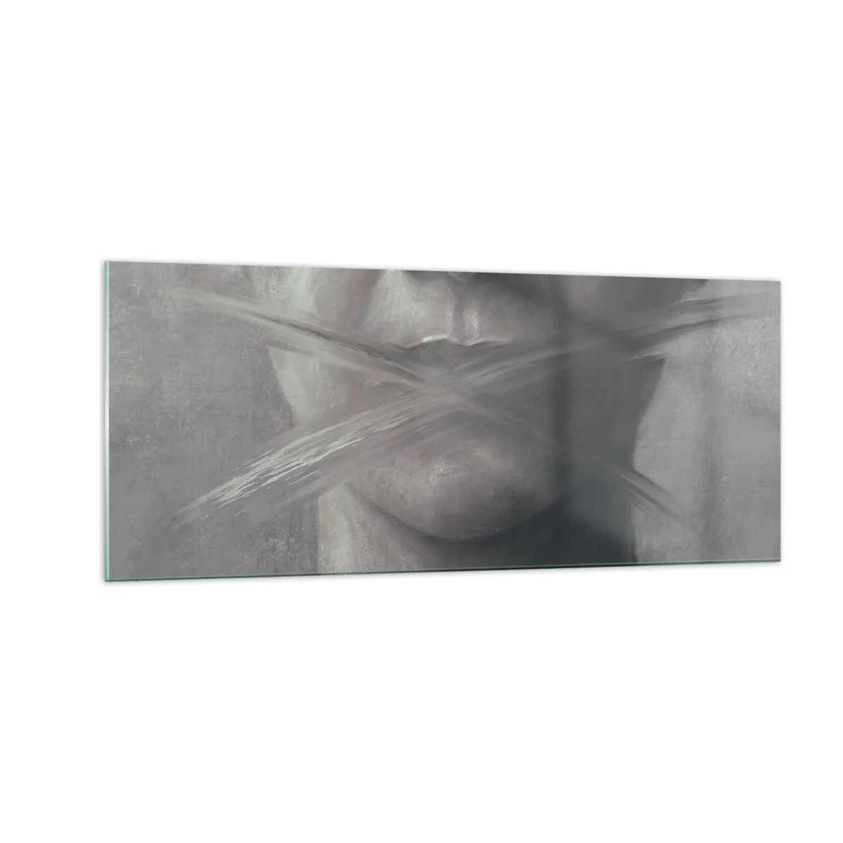 Quadro em vidro - Nem uma palavra - 100x40 cm