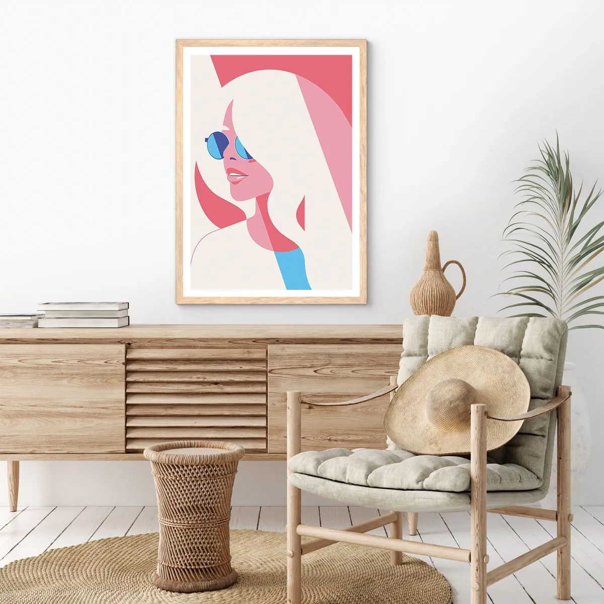 Pôster com moldura de carvalho claro - Era uma loira... - 50x70 cm