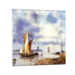 Quadro em vidro - O regresso dos marinheiros - 30x30 cm