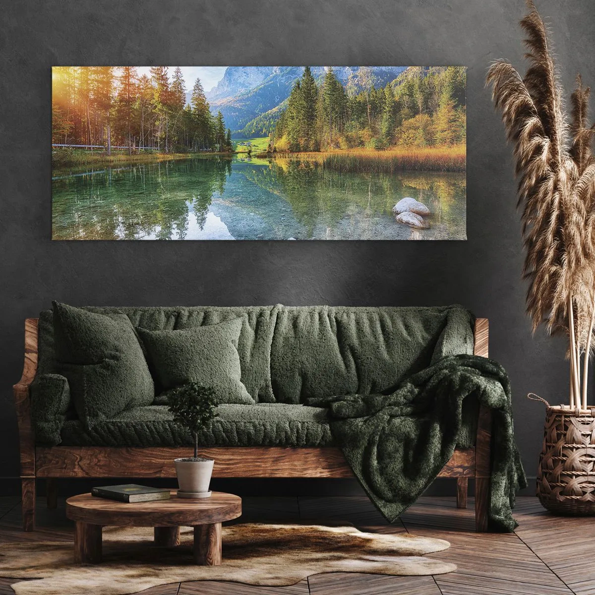 Quadro em tela - A suavidade do outono - 90x30 cm