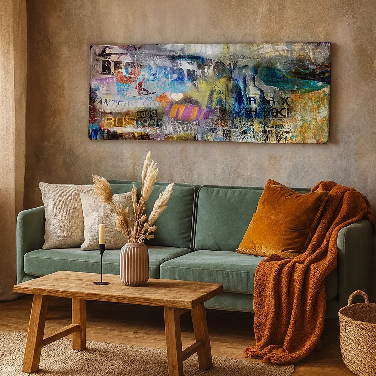 Quadro em tela - Colagem de memórias - 30x30 cm