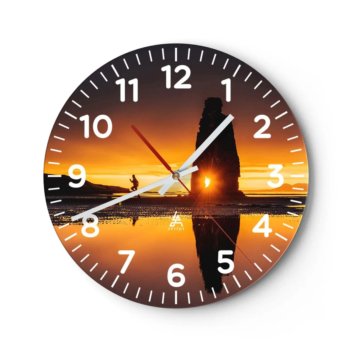 Relógio de parede - Relógio em vidro - Só você e a natureza - 40x40 cm