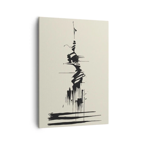 Quadro em tela - Abstração apressada - 50x70 cm