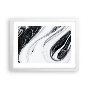 Pôster em moldura branca - Uma combinação de opostos - 40x30 cm