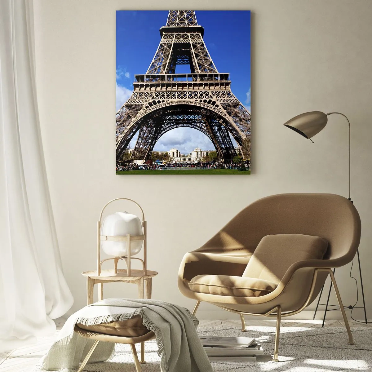 Quadro em vidro - Toda Paris aos seus pés - 50x70 cm