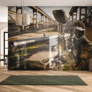 Papel de Parede Premium Sand - Você também pode ser um herói - Paintball, Esporte, Militares - 100x70 cm