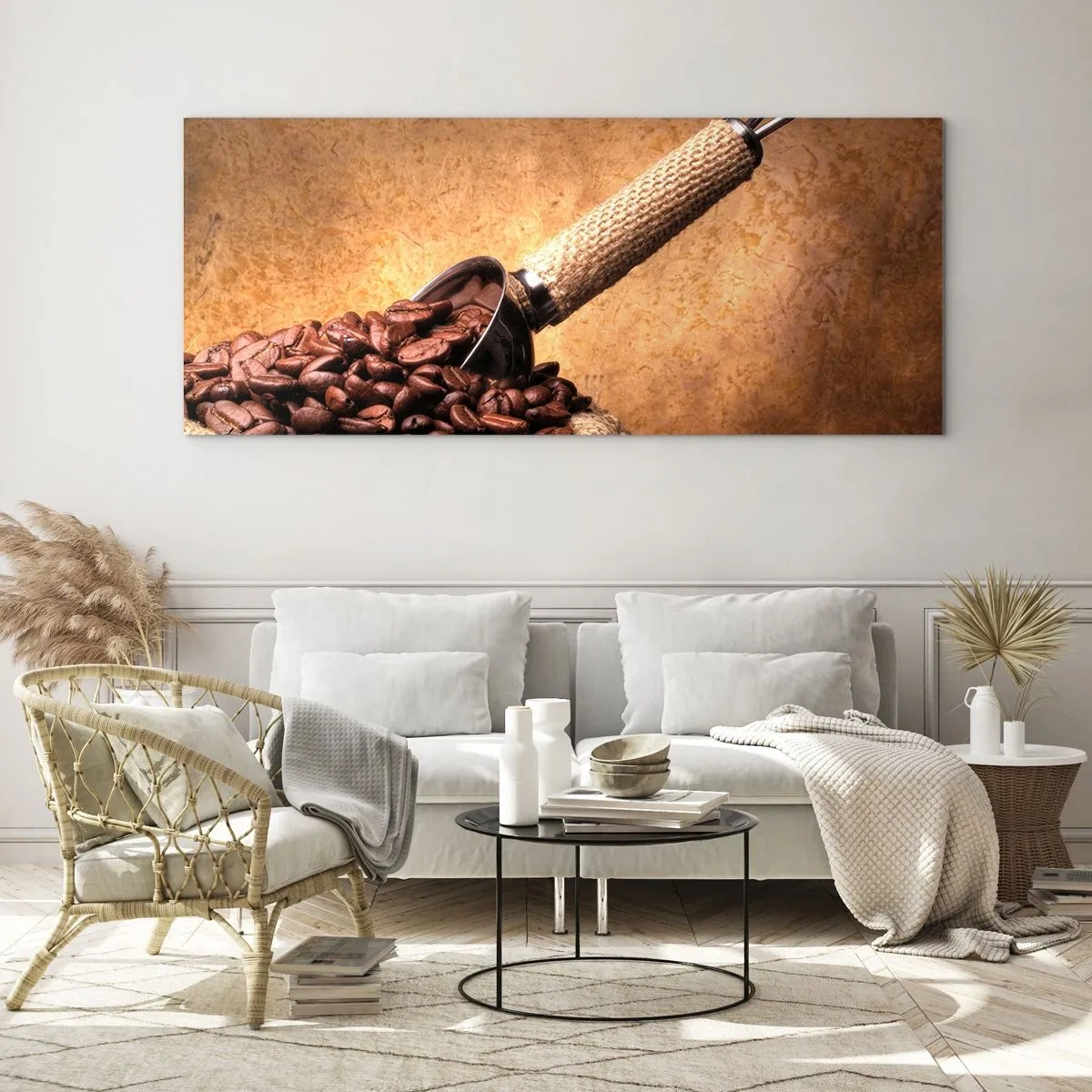 Quadro em vidro - Na fonte do sabor - 90x30 cm