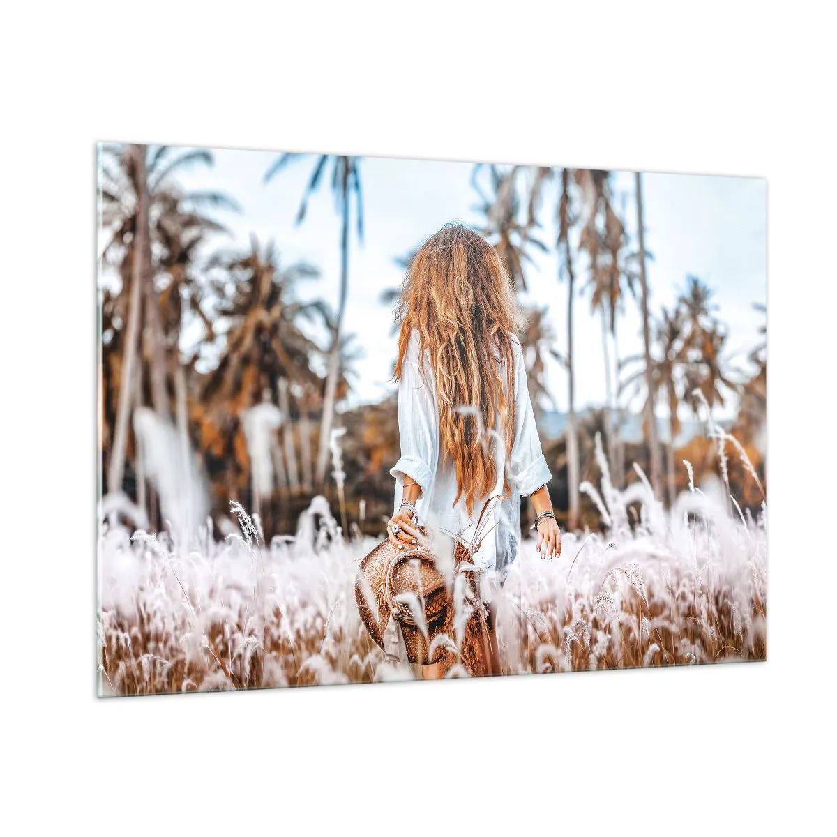Quadro em vidro - Nascida da maciez da relva - 100x70 cm
