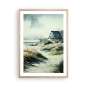 Pôster com moldura de carvalho claro - Longe da agitação - 50x70 cm