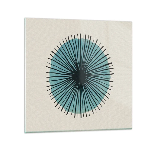 Quadro em vidro - Radiante sobre o azul - 30x30 cm