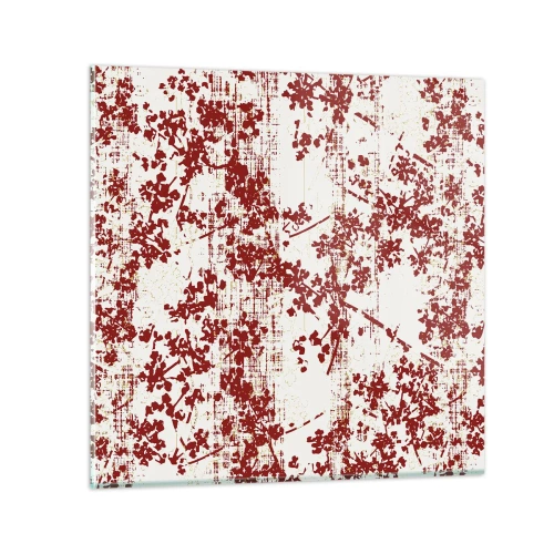 Quadro em vidro - Como chita antiga - 70x70 cm