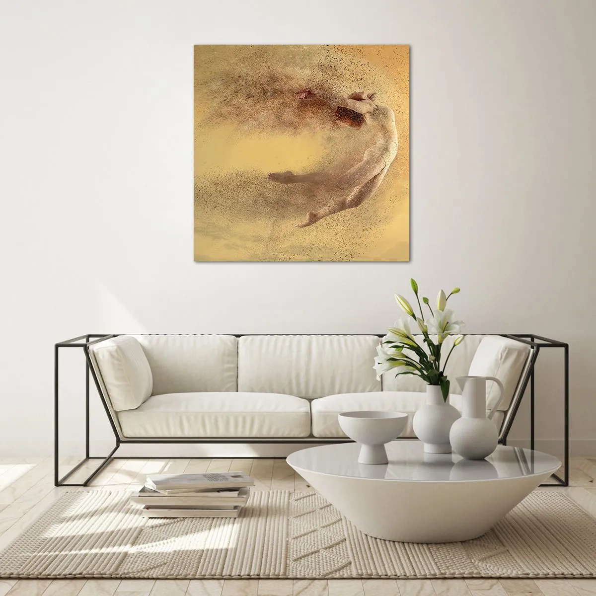 Quadro em vidro - Na exultação da dança - 40x40 cm