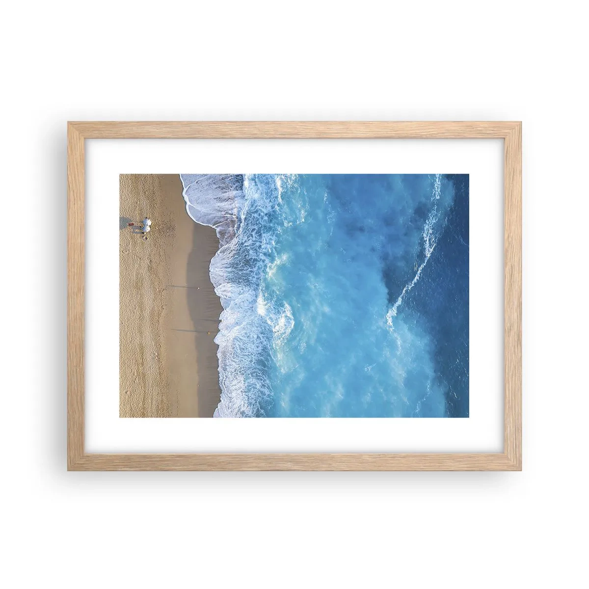 Pôster com moldura de carvalho claro - O poder do azul - 40x30 cm