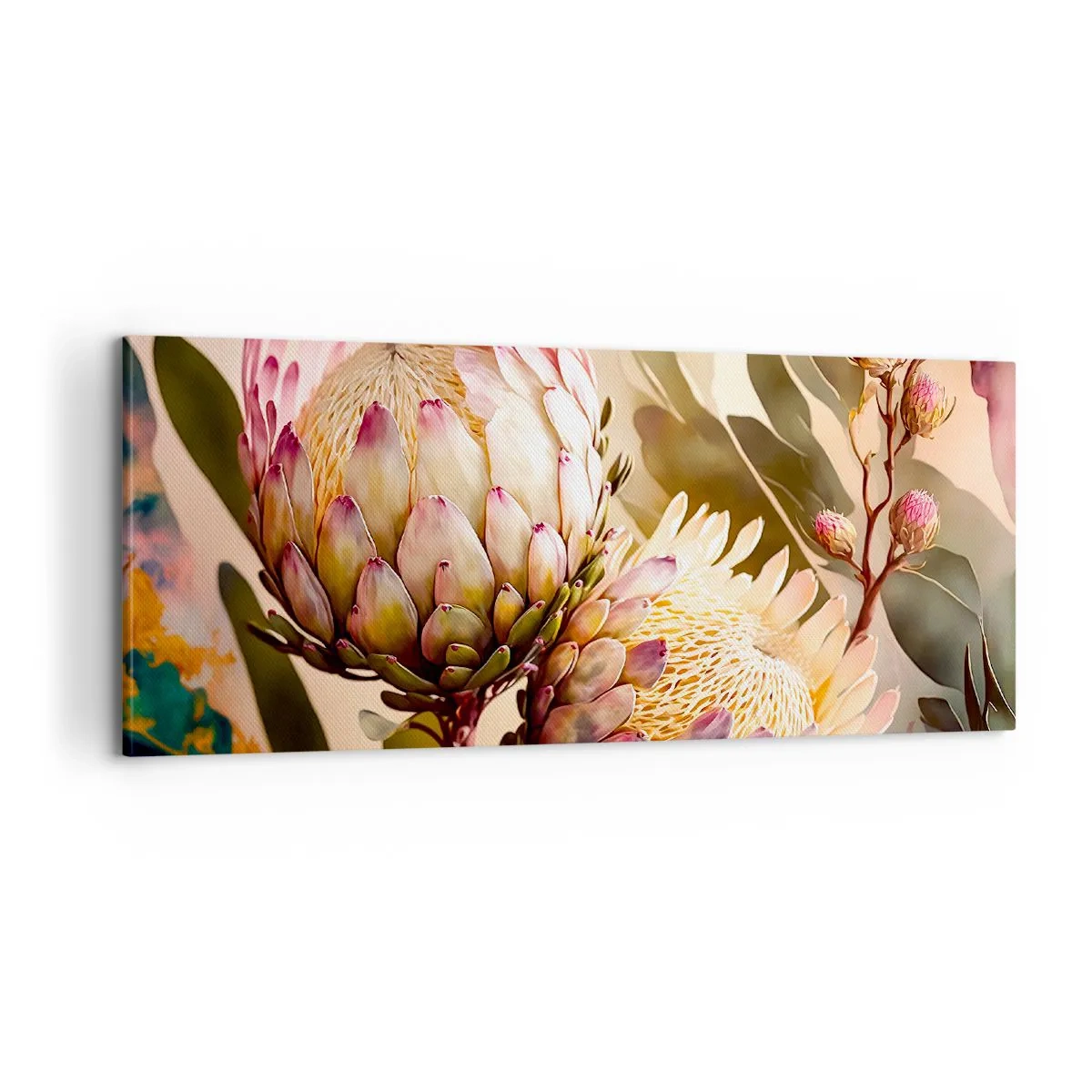 Quadro em tela - Abraçado com ternura - 100x40 cm