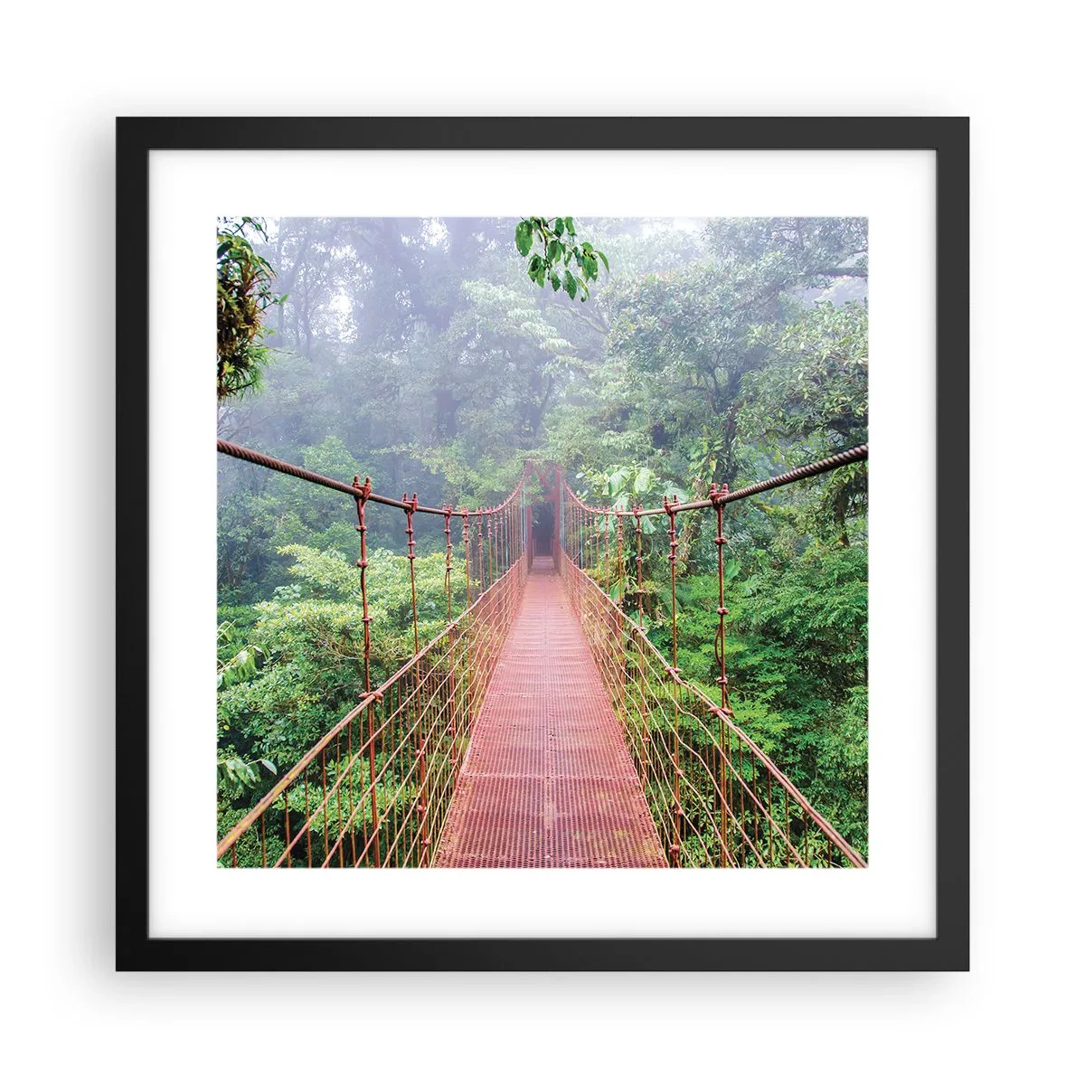 Pôster com moldura preta - Suspenso acima das copas - 40x40 cm