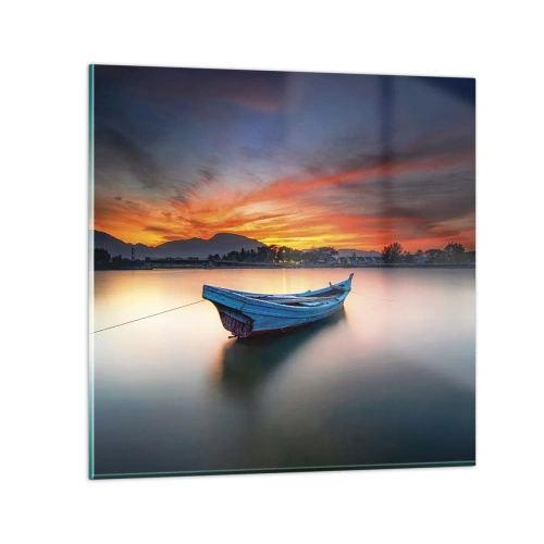 Quadro em vidro - Uma boa noite se aproxima - 30x30 cm