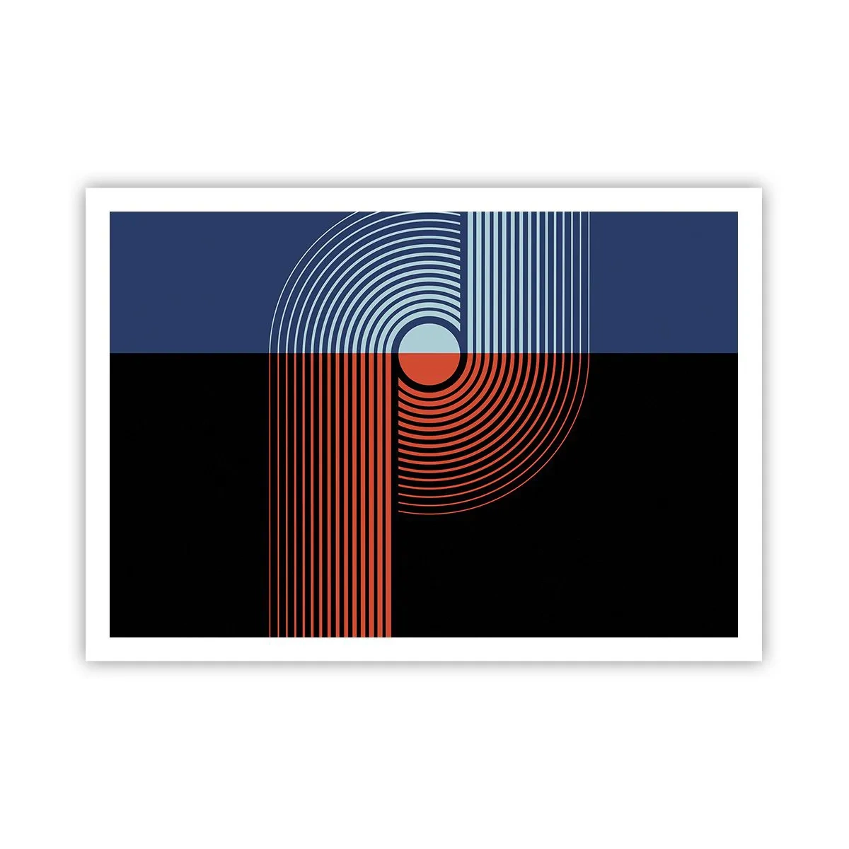 Pôster - Num abraço geométrico - 100x70 cm