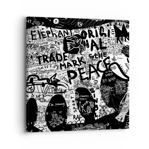 Quadro em tela - O rico mundo das ruas - 30x30 cm