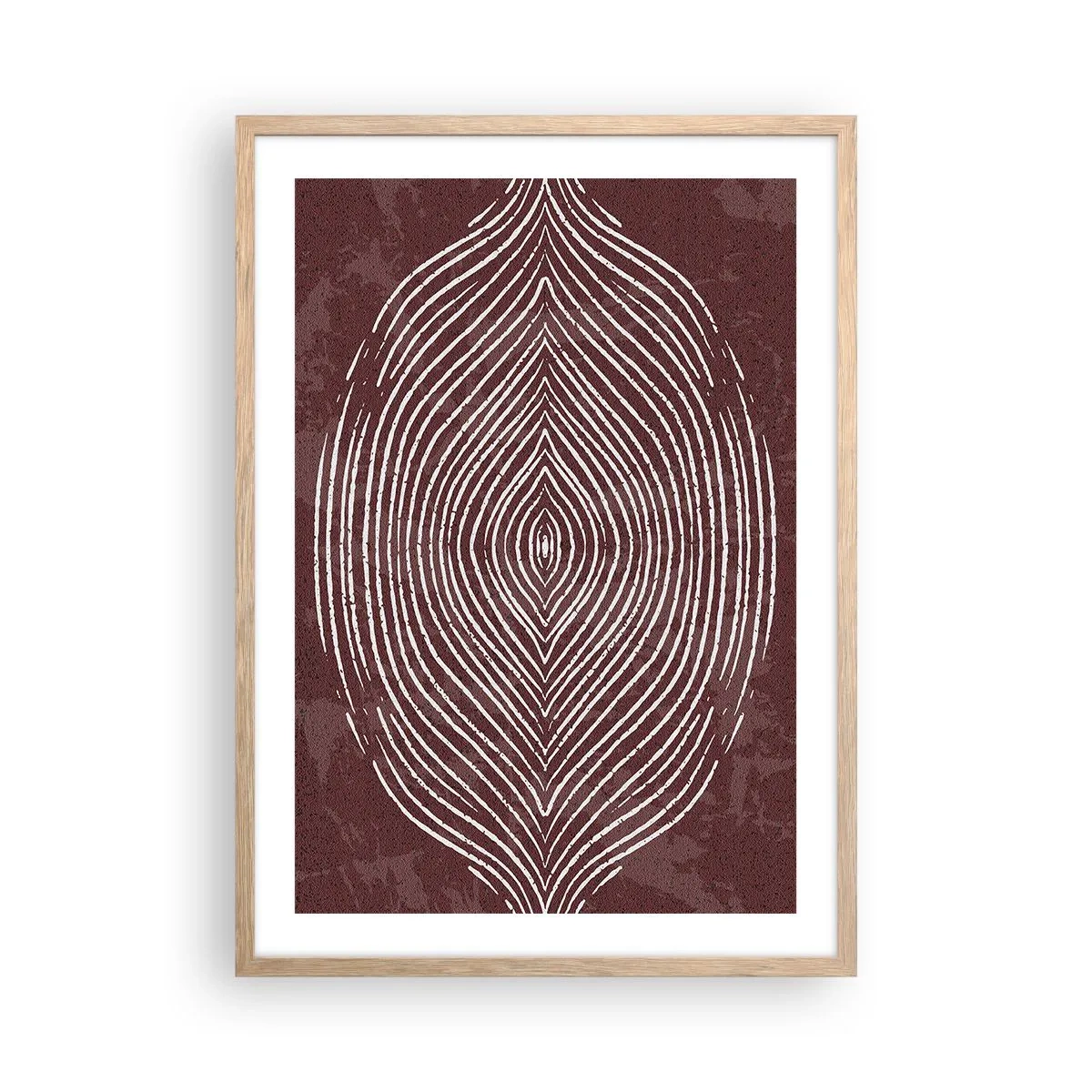 Pôster com moldura de carvalho claro - O espaço fala - 50x70 cm