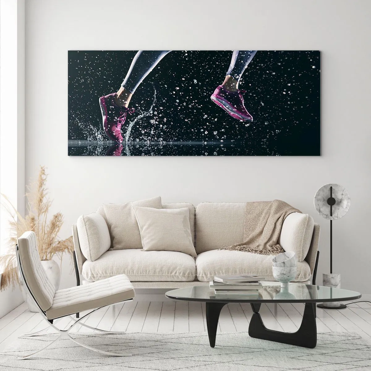 Quadro em vidro - Quanta força nas pernas - 100x40 cm