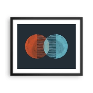 Pôster com moldura preta - Fantasia astronómica - 50x40 cm