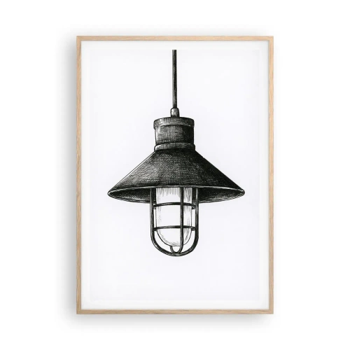 Pôster com moldura de carvalho claro - Como antigamente… - 70x100 cm