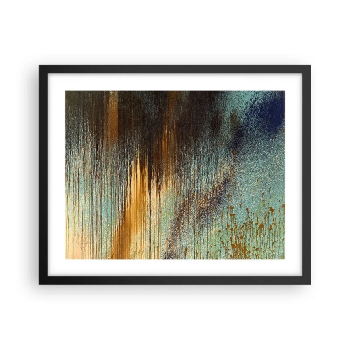 Pôster com moldura preta - Uma composição colorida não acidental - 50x40 cm